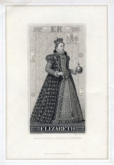 Elizabeth I of England, (late 19th century).Artist: W Ridgway