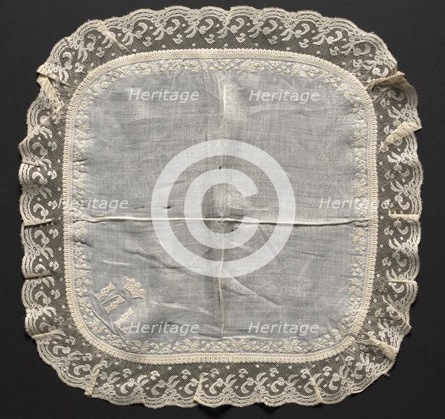 Embroidered Handkerchief, early 19th century. Creator: Unknown.