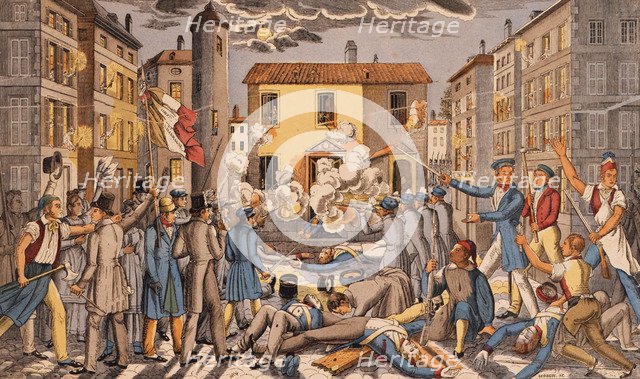 The Frankfurter Wachensturm on 3 April 1833, ca 1834.