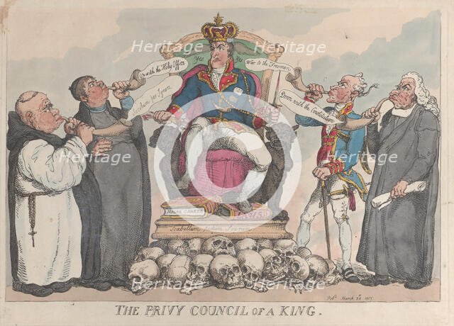 The Privy Council of a King, March 28, 1815., March 28, 1815. Creator: Thomas Rowlandson.