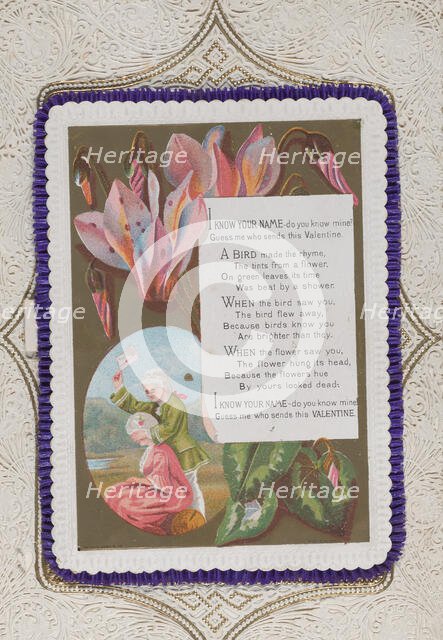 Valentine, 1874. Creator: Catherine Greenaway.