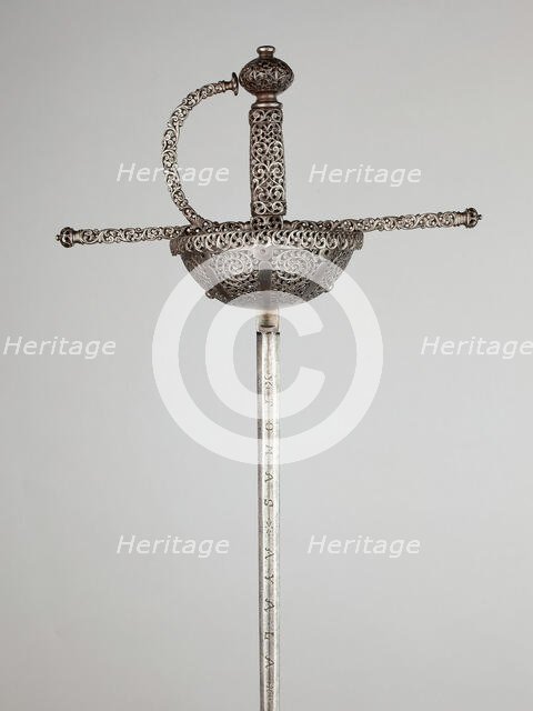 Cup-Hilted Rapier, Italy, About 1650. Creator: Tomas Ayala.