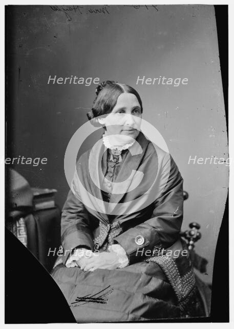 Mrs. R.B. Hayes, wife of President Hayes, between 1870 and 1880. Creator: Unknown.