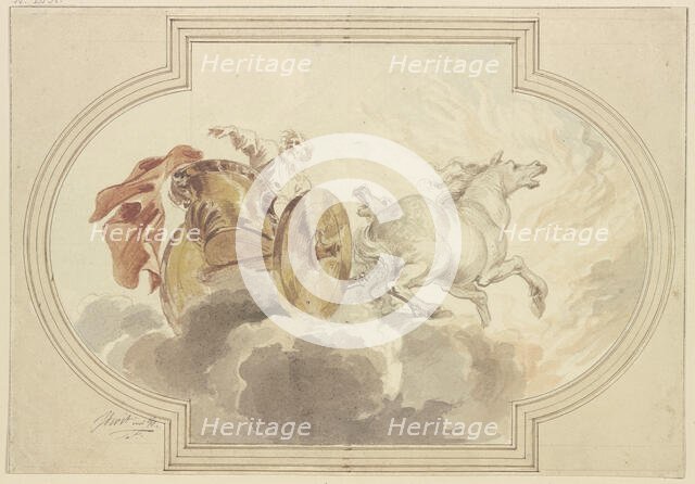 Elias goes heavenwards, c1726. Creator: Jacob de Wit.