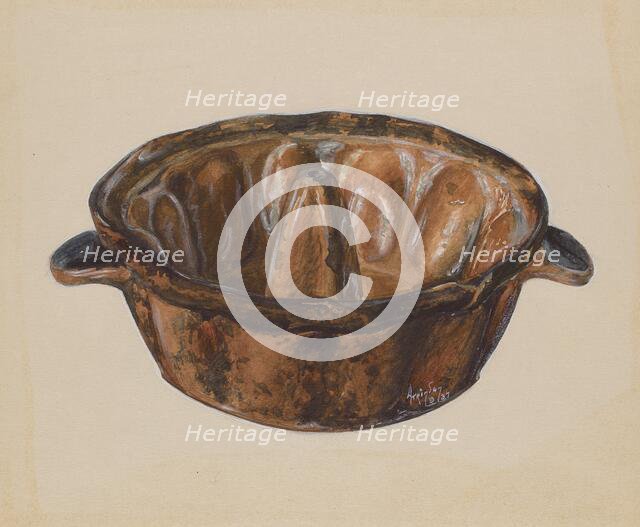 Cake Mold, 1937. Creator: Randolph Atkinson.