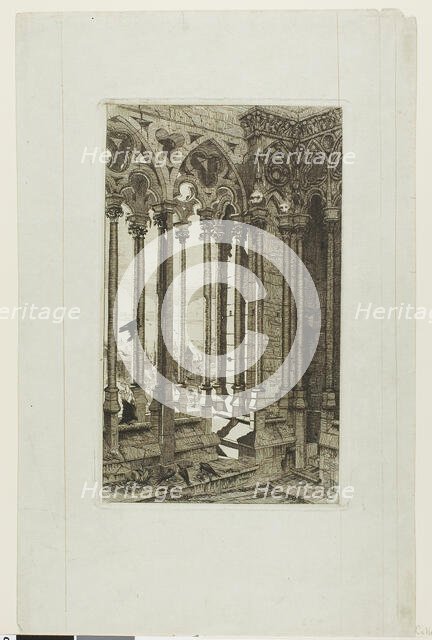 The Gallery of Notre-Dame, Paris, 1853. Creator: Edmond Gosselin.