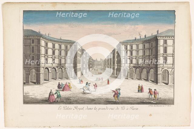 View of Palazzo Reale and Via Po in Turin, 1745-1775. Creator: Anon.