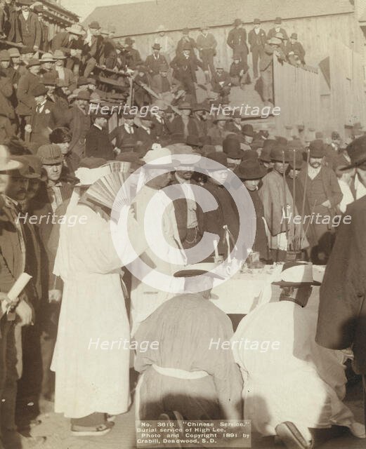 Chinese service Burial service of High Lee, 1891. Creator: John C. H. Grabill.
