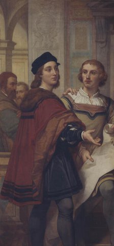 The Painters Raphael and Bernard van Orley, (c1520s), 1862-1872. Creator: Nicaise de Keyser.