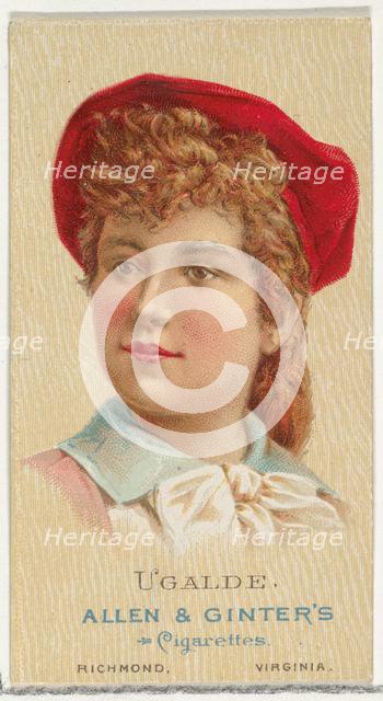 Ugalde, from World's Beauties, Series 2 (N27) for Allen & Ginter Cigarettes, 1888., 1888. Creator: Allen & Ginter.