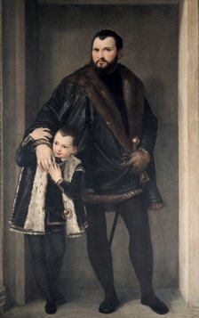'Giuseppe da Porto and his Son', 16th century.  Artist: Paolo Veronese