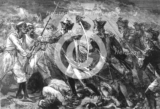 'Captain Yorke Leading the Forlorn Hope at Masulipatam', c1891. Creator: James Grant.