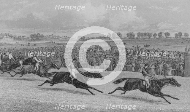 'The Race for the St Leger 1851 - Newminster's Year', c1851. Artist: JH Engelheart.