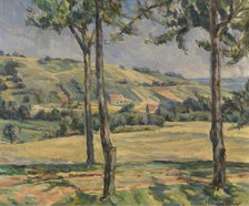 Landscape with three trees, c1910-1940. Creator: Charles Schenckbecher.