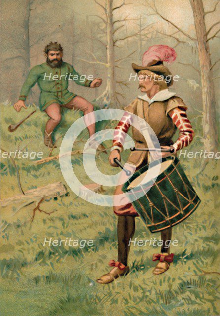 'The Drummer and the Giant', 1901. Artist: Edward Henry Wehnert.