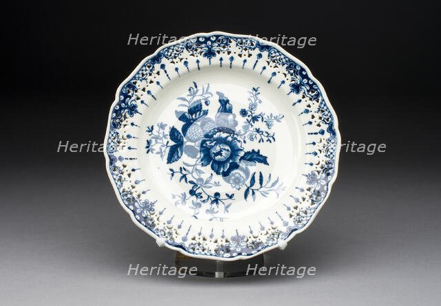 Plate, Worcester, c. 1770/75. Creator: Royal Worcester.