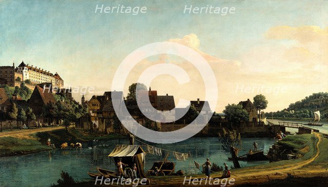 Pirna Seen from the Harbour Town, 1753-1754.