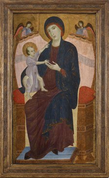 Madonna and Child enthroned with angels, c. 1280. Creator: Duccio di Buoninsegna (1260-1318).