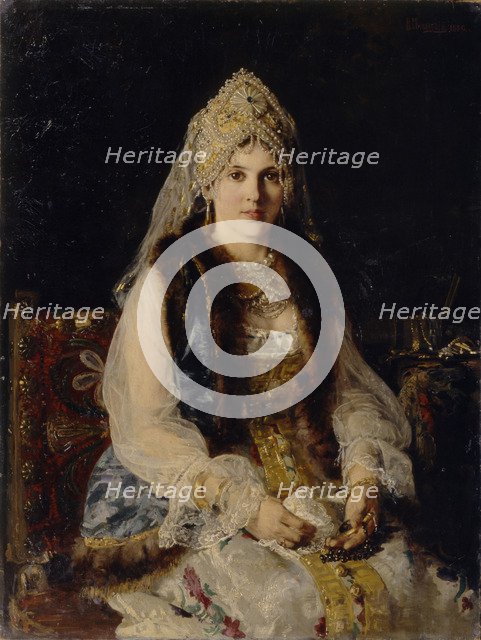 Boyar's Wife, 1880. Artist: Makovsky, Konstantin Yegorovich (1839-1915)