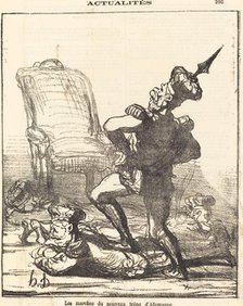 Les marches du nouveau trone d'Allemagne, 1871. Creator: Honore Daumier.