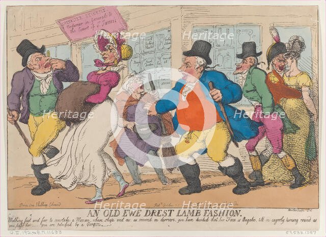 An Old Ewe Drest Lamb Fashion, October 25, 1810., October 25, 1810. Creator: Thomas Rowlandson.
