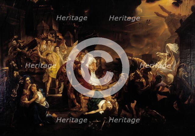 The Last Day of Pompeii, mid 19th century. Creator: Karl Briullov.