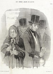 Une Loterie Philantropique., 1845. Creator: Honore Daumier.