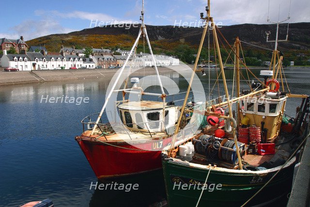 Fishing boats, Ullapool harbour, Highland, Scotland.