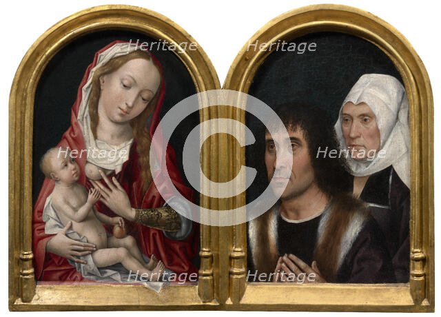 Madonna with Two Donors, 4th quarter 15th century. Creator: Anon.