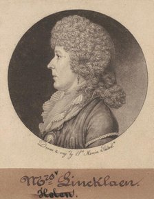 Helen Ledyard Lincklaen, 1798. Creator: Charles Balthazar Julien Févret de Saint-Mémin.