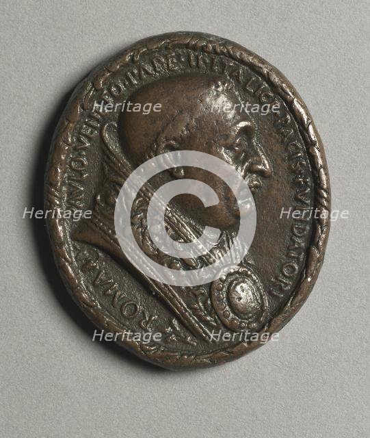 Portrait of Pope Paul II Barbo (obverse), c. 1468. Creator: Cristoforo di Geremia (Italian, active 1456-76).