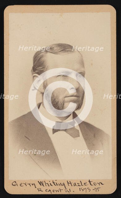 Portrait of Gerry Whiting Hazleton (1829-1920), Before 1876. Creator: William Hayward Sherman.