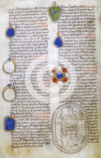 Description of the Jewels of St Albans, mid 13th century. Creator: Matthew Paris.