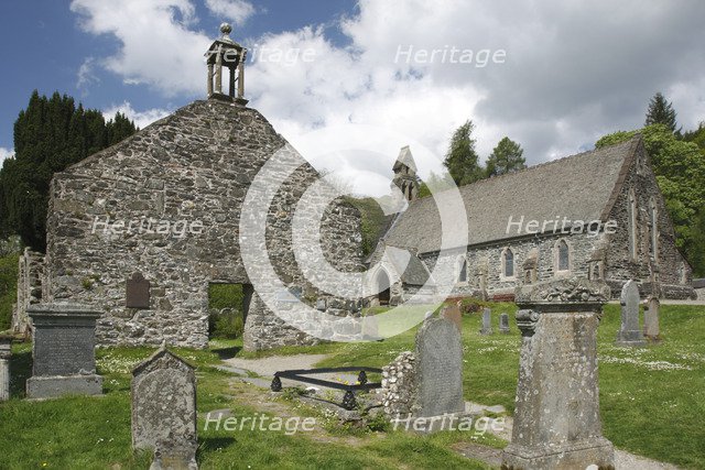 Rob Roy's grave at Balquhidder Parish Church, Stirling, Scotland.
