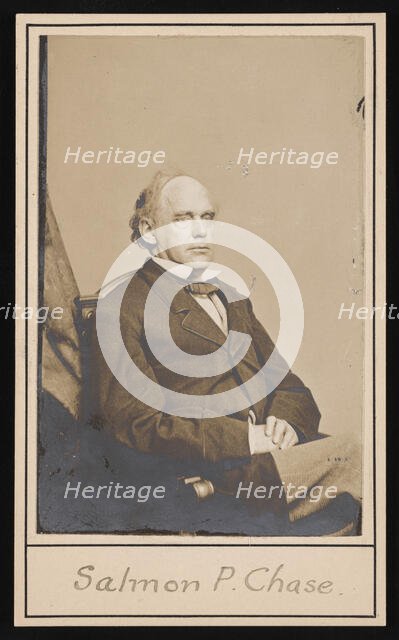 Portrait of Salmon Portland Chase (1808-1873), Before 1873. Creator: Unknown.