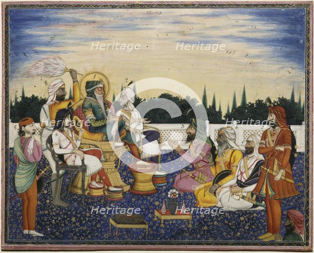 Maharaja Ranjit Singh, 1841. Creator: Imam Bakhsh Lahori (active 1830s-1840s).