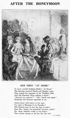 After the Honeymoon - ''Her First At Home', 1927. Artist: Unknown.