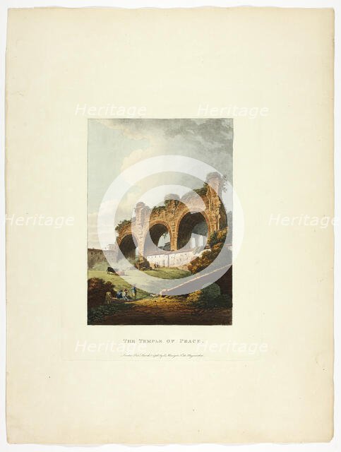 The Temple of Peace, plate nine from the Ruins of Rome, published March 1, 1796. Creator: Matthew Dubourg.