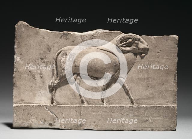 Votive Relief of a Ram Deity, 305-30 BC. Creator: Unknown.