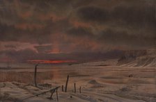 A Winter's Evening by a Danish Fiord, 1875. Creator: Kyhn, Vilhelm (1819-1903).