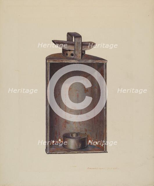 Lantern, c. 1939. Creator: Edward L Loper.
