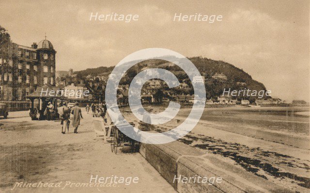 Minehead Promenade, Somerset, c1930s. Artist: Unknown.
