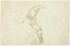 Man on Horseback, Raising Right Arm, n.d. Creator: Stefano della Bella.
