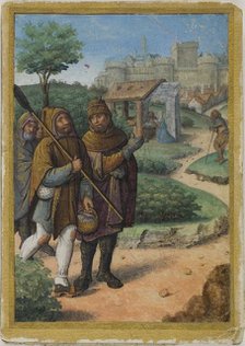 Shepherds on Their Way to the Nativity, from a Book of Hours, c. 1495. Creator: Unknown.