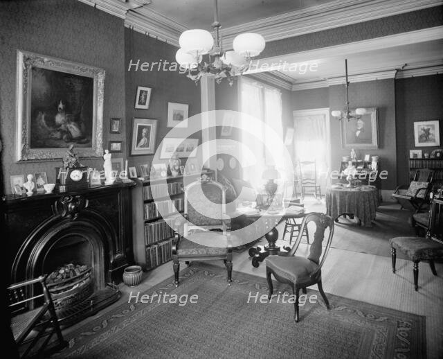 Interior, 121 Henry Street sitting room, showing grate, Detroit, Mich., between 1900 and 1915. Creator: Unknown.