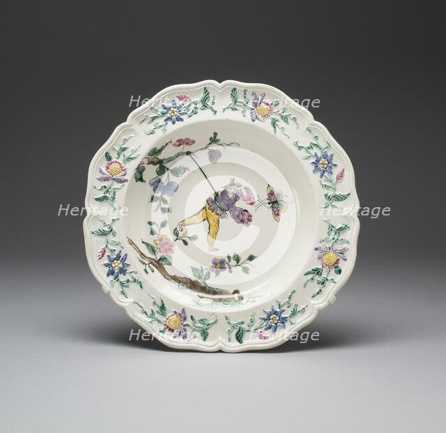 Soup Plate, Staffordshire, c. 1760. Creator: Staffordshire Potteries.