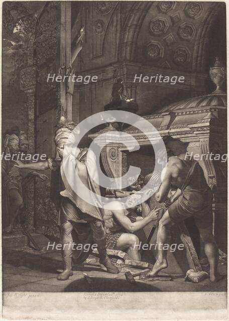 Miravan Opening the Tomb of His Ancestors, 1772. Creator: Valentine Green.