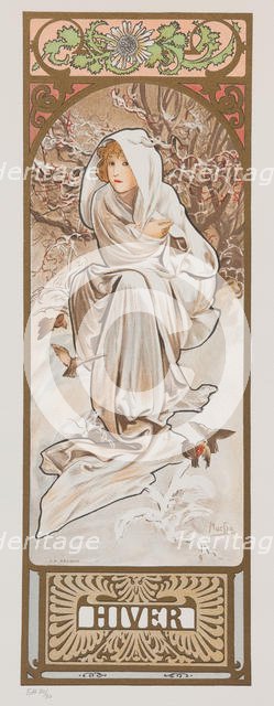 Les Saisons. Hiver, 1897. Creator: Mucha, Alfons Marie (1860-1939).