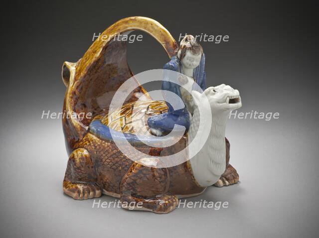 Sake Vessel in the Form of Urashima Taro on the Long-tailed Turtle, 19th century. Creator: Unknown.