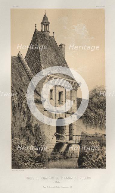...Pl. 48, Porte Du Château de Fresnay-Le-Puceux (Calvados), 1860. Creator: Victor Petit (French, 1817-1874).